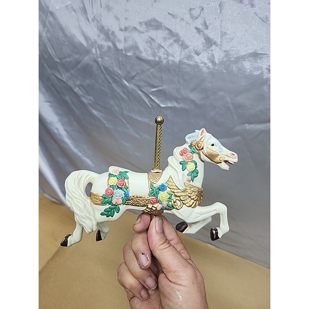 Westland Vintage replacement Carousel horse and pole artist signed  by artist